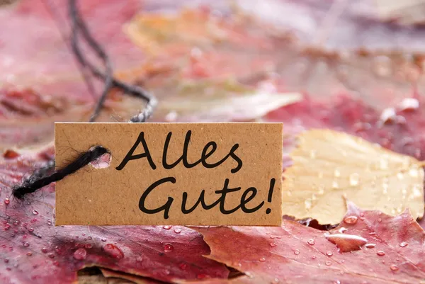 Label with Alles Gute — Stock Photo, Image
