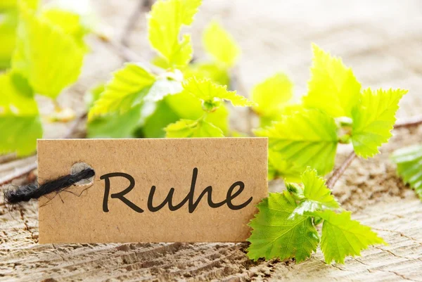 Label with Ruhe — Stock Photo, Image
