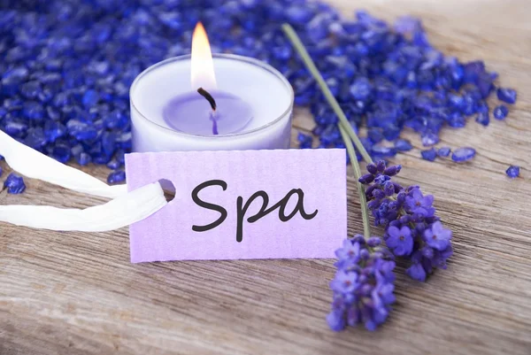 Uno sfondo spa con etichetta spa — Foto Stock