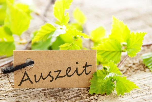 Label with Auszeit — Stock Photo, Image