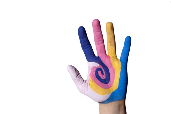Colorful hand — Stock Photo, Image