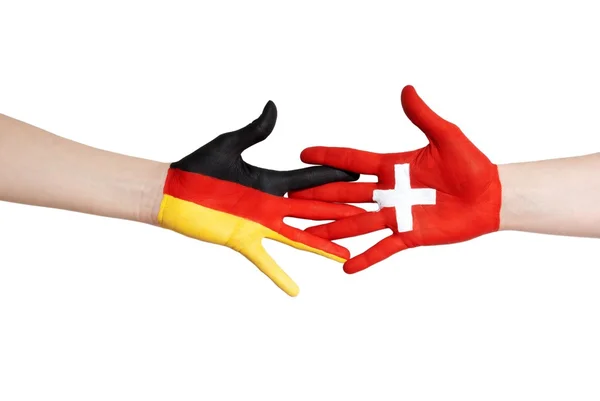 Швейцария и Германия в партнерстве — стоковое фото