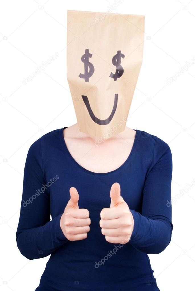 A happy dollar sign