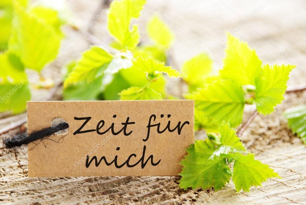 Label with Zeit fuer mich