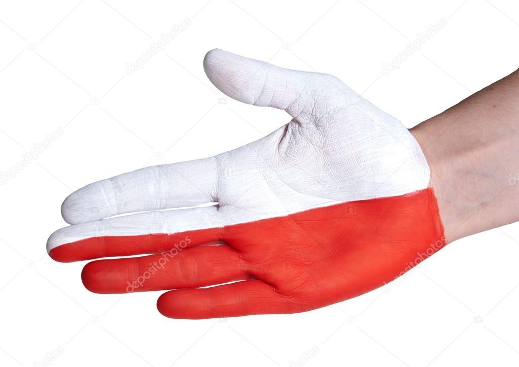 hand with polish hand