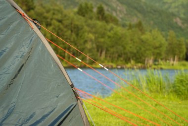 a tent in the nature clipart