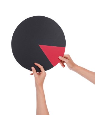 dairesel grafik tutan eller