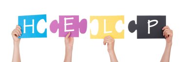 tutan insanların yardımıyla bulmaca