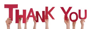 People Holding Thank You clipart
