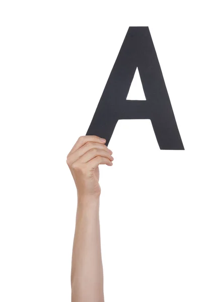 Hand With an A — Stock Photo, Image