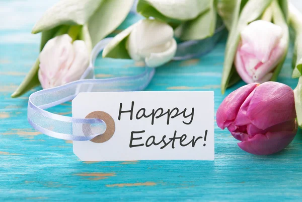 Tag with Happy Easter — Stock Photo, Image