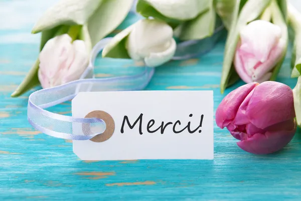 Antecedentes com Merci — Fotografia de Stock