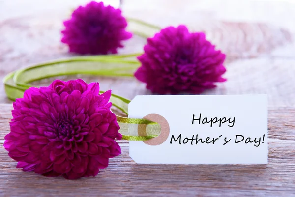 Rótulo com Feliz Dia das Mães — Fotografia de Stock