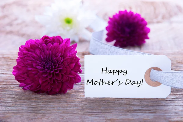 Rótulo com Feliz Dia das Mães — Fotografia de Stock