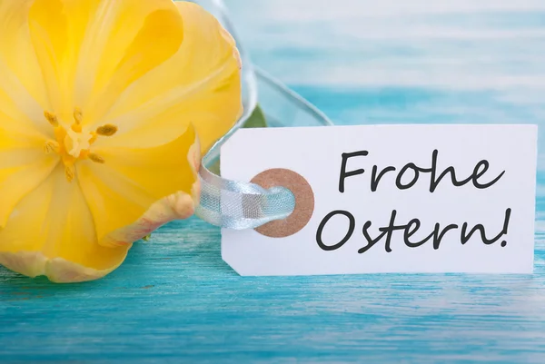 Banner com Frohe Ostern — Fotografia de Stock
