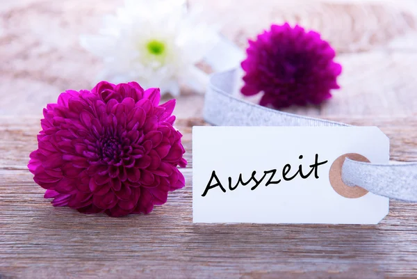 Etikett med auszeit — Stockfoto