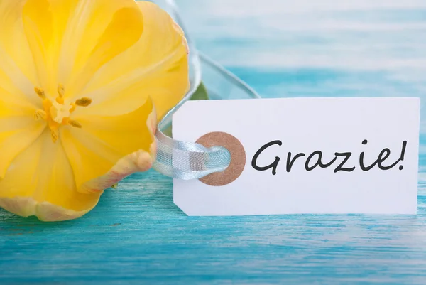 Banner med grazie — Stockfoto