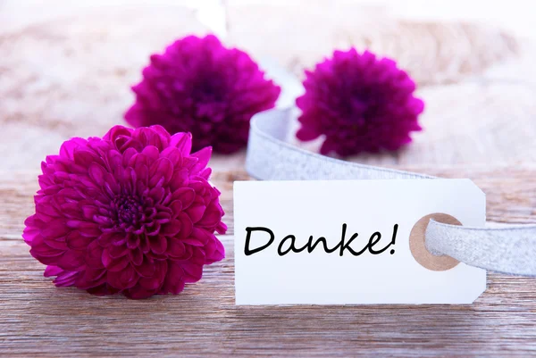 Label with Danke — Stock Photo, Image