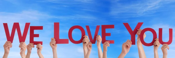 We Love You in front of the Sky — Stock Photo, Image