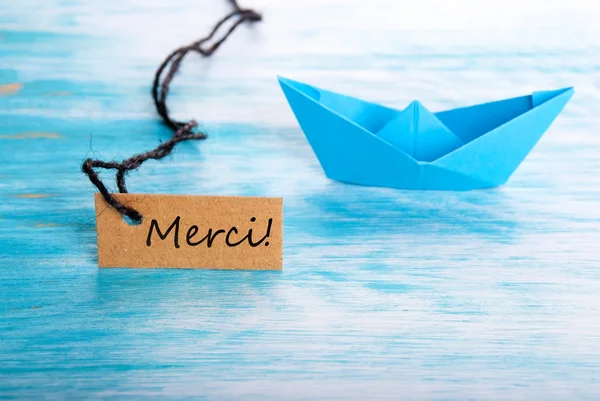 ラベルに merci — ストック写真