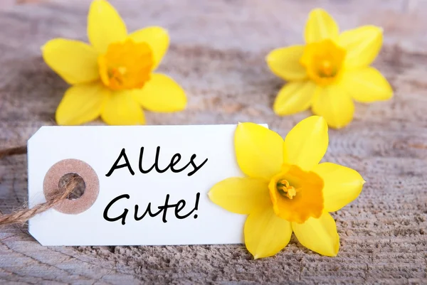 Label with Alles Gute — Stock Photo, Image