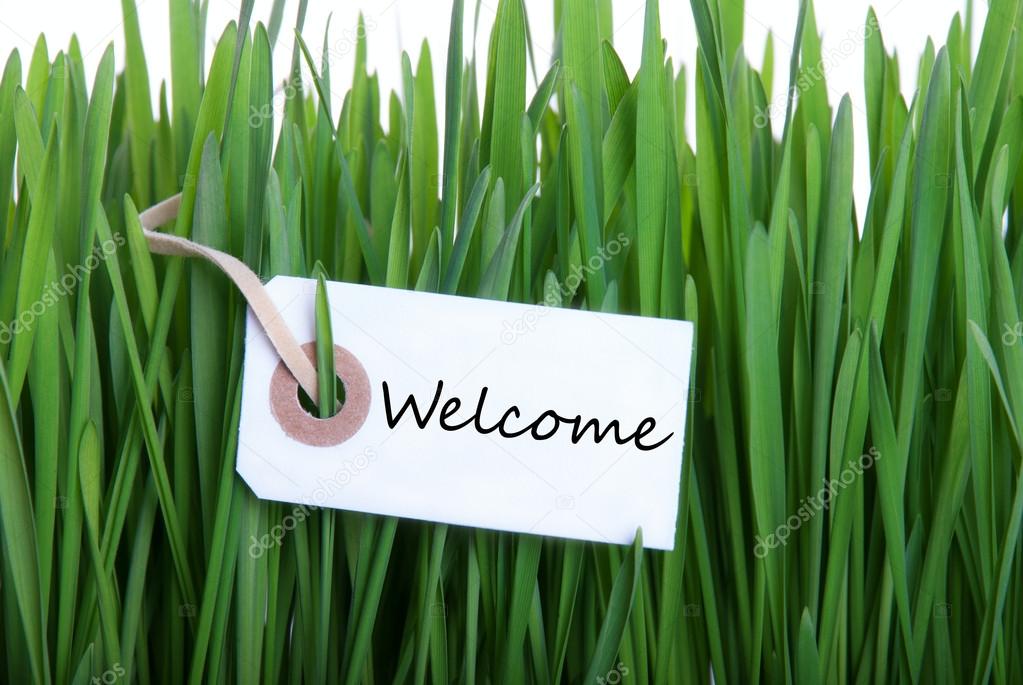 Label in the Gras with Welcome