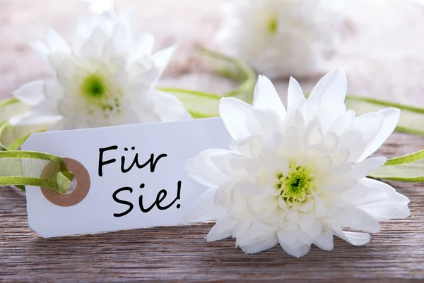 Label with Fuer Sie — Stock Photo, Image
