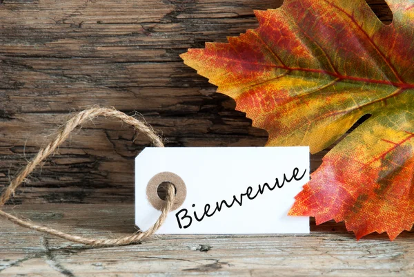 Bienvenue su etichetta autunnale — Foto Stock