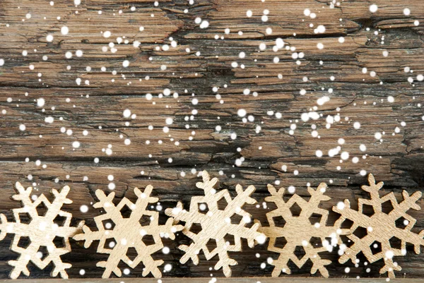 Decoração de Natal com flocos de neve — Fotografia de Stock