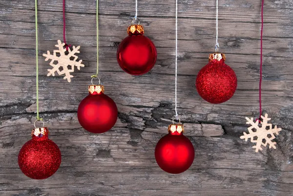 Madera con decoración de Navidad — Foto de Stock