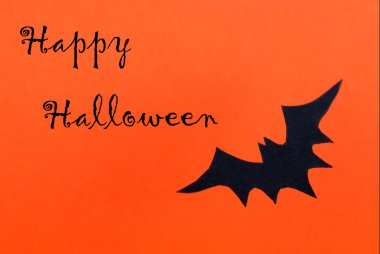 mutlu halloween turuncu zemin üzerine