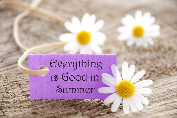 Label with Everything is Good in Summer — Stock Photo, Image