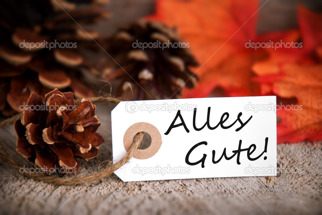 Fall Label with Alles Gute