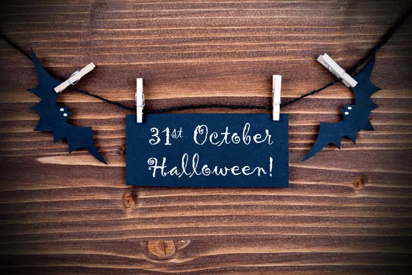 Etichetta con 31 ottobre Halloween — Foto Stock