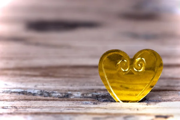 Heart in Wooden Plank — Stock Photo, Image