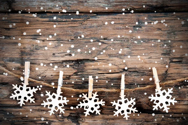 Schneeflockengrenze mit Schneeflocken — Stockfoto