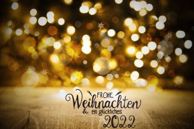 Noel Altın Işıkları Arkaplanı, Yapıştırma 2022 Mutlu 2022 Anlamı