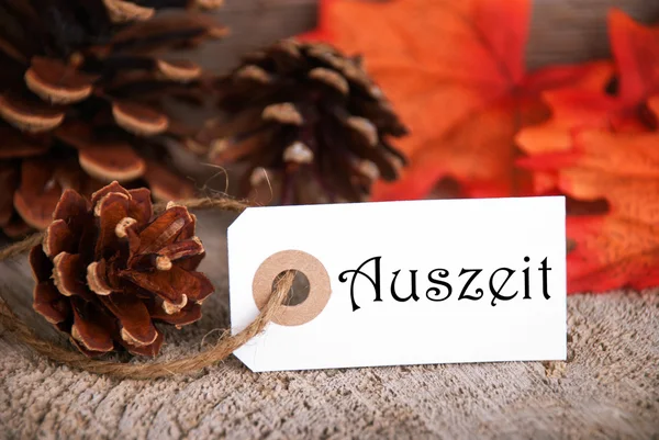 Étiquette d'automne avec Auszeit — Photo