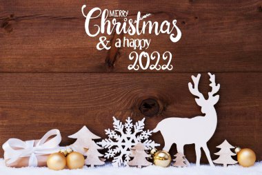 Ren geyiği, Hediye, Ağaç, Altın Balo, Kar, Mutlu Noeller ve Mutlu 2022