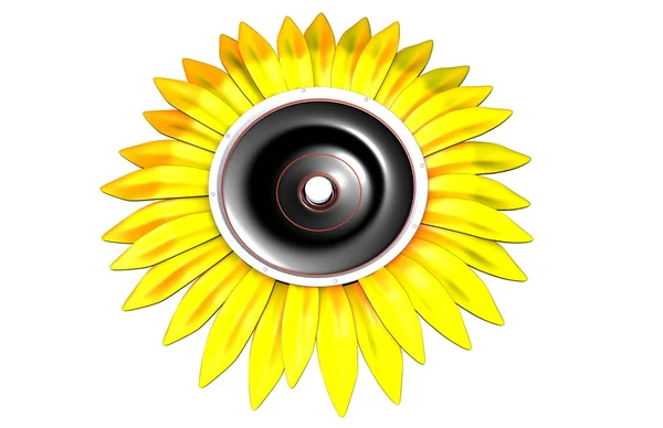 Hudební slunečnice — Stock fotografie