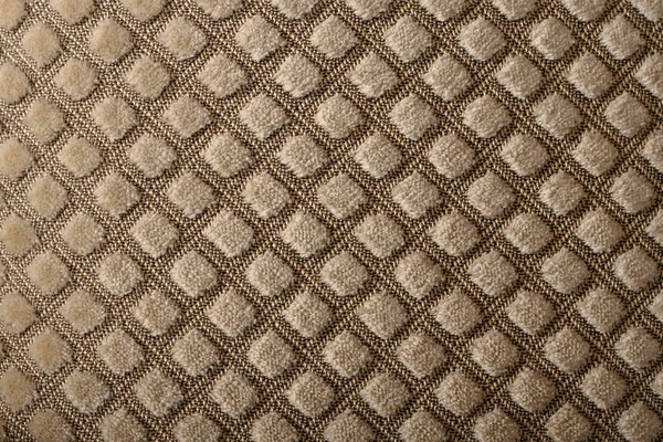Textura Tecido Quadriculado Dourado Para Estofos Móveis Estofados — Fotografia de Stock