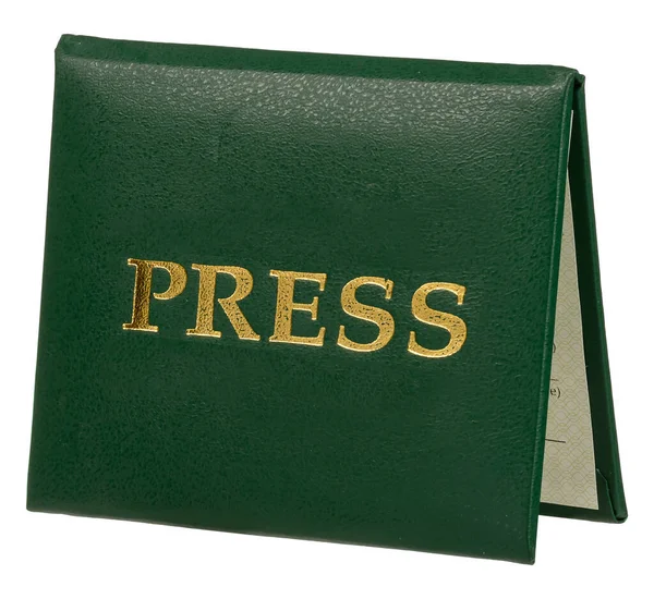 Pressejournalistenausweis Für Die Akkreditierung Der Veranstaltungen — Stockfoto