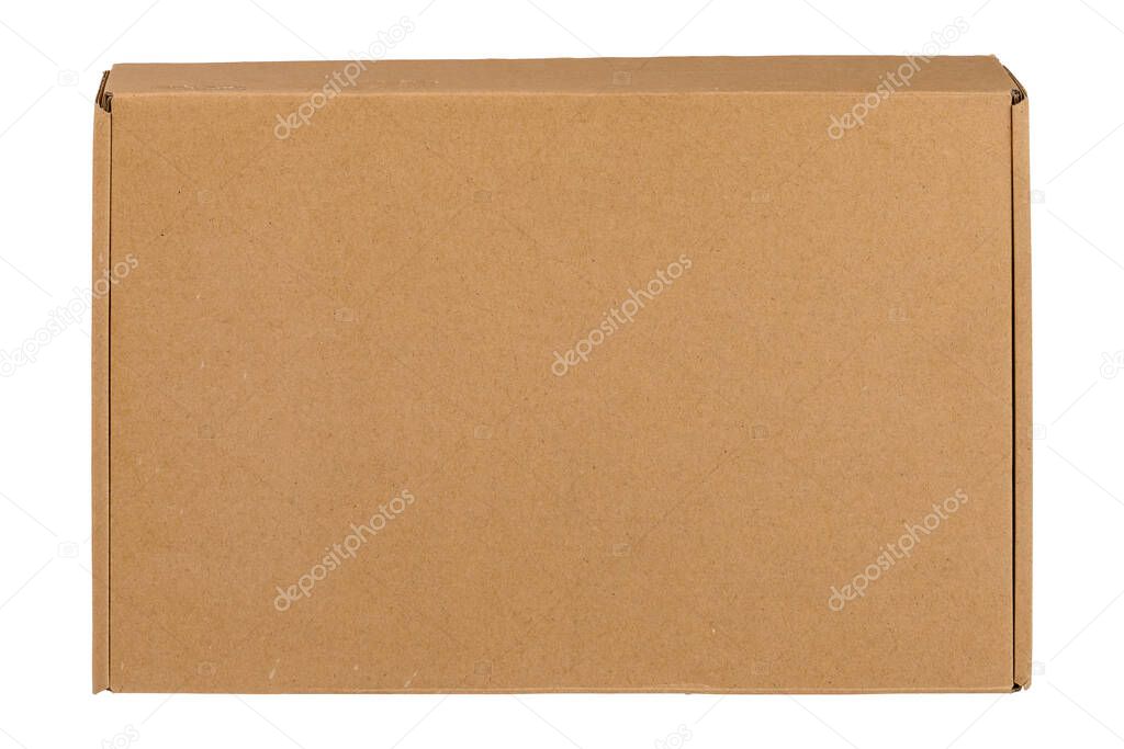 Cardboard box isolated on a white background