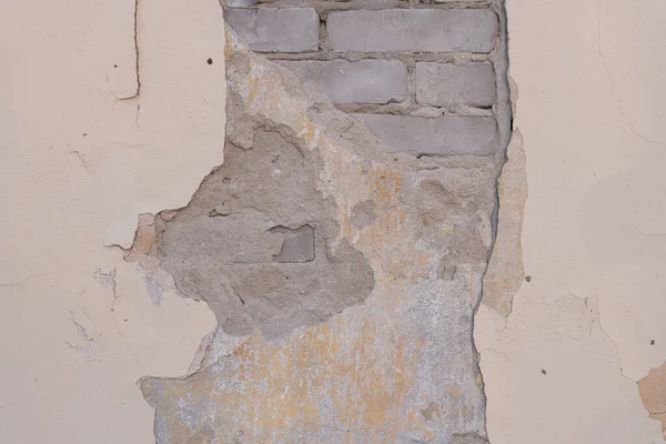 White Aged Brick Background Destroyed Wall — Stock Photo, Image