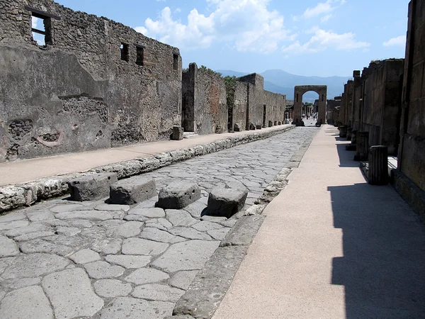 Pompeii, mecurio street — Stock Photo, Image