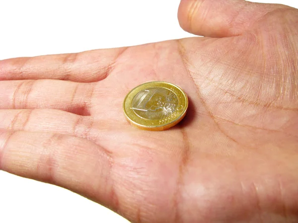Hand and a euro I — Stock Photo, Image