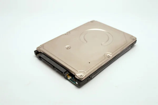 Disco duro del ordenador sobre un fondo blanco — Foto de Stock