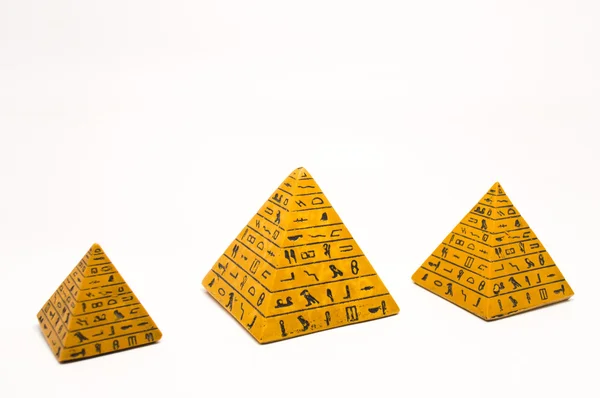 Pyramids with hieroglyphs — Stock Photo, Image