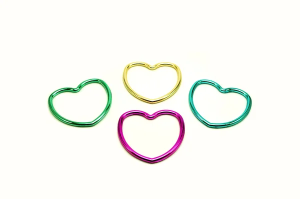 Group of multicolored hearts decoration — Stock Photo, Image