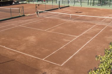 Kil yüzey Tenis Kortu. kir yüzey Tenis Kortu